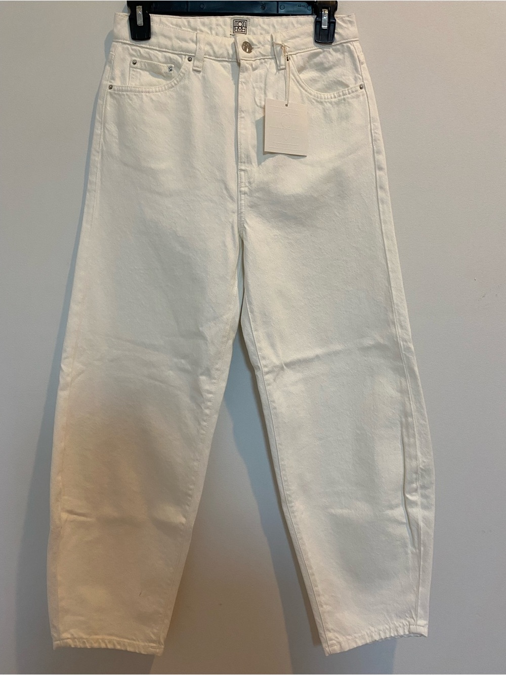 NWT Toteme Off White Barrel Leg Jeans Size 26/32